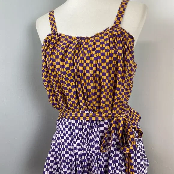 Marni Purple and Orange Checkered Blouse - Picture 2 of 10